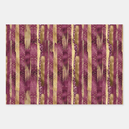 Pinselstriche und Konfetti Geschenkpapier Set (Vorderseite)