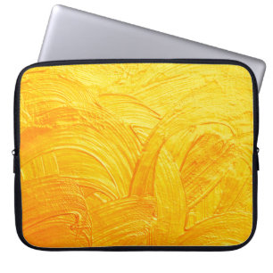 Pinselstriche und -kurven mit abstraktem Hintergru Laptopschutzhülle