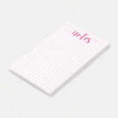 Pinselstriche und rosa Pinselstrichschrift Nachhin Post-it Klebezettel (angewinkelt)