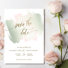 Pinselstriche und Schlaganfälle, minimale Hochzeit Save The Date