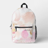 Pinselstriche und Schriftmuster Bedruckter Rucksack (Vorderseite)