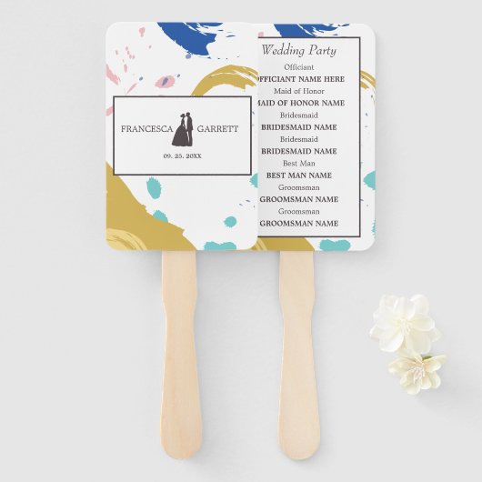 Pinselstriche und Silhouette Fächer (Vorne und Hinten)