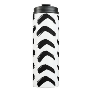 Pinselstriche Vintag nahtlos. Schwarz und Thermosbecher