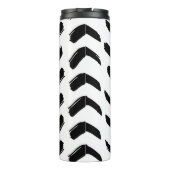 Pinselstriche Vintag nahtlos. Schwarz und Thermosbecher (Rückseite)