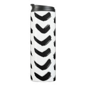 Pinselstriche Vintag nahtlos. Schwarz und Thermosbecher (Nach rechts gedreht)