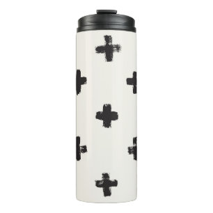 Pinselstriche Vintage nahtloses Muster Thermosbecher