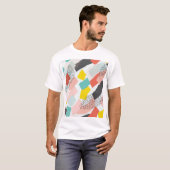 Pinselstriche: Vintages Muster. T-Shirt (Vorne ganz)