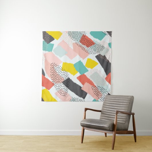 Pinselstriche: Vintages Muster. Wandteppich (Beispiel (Horizontal))