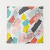 Pinselstriche: Vintages Muster. Wandteppich (Vorderseite)