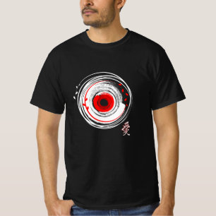 Pinselstriche Vinyl Record Retro Grunge T - Shirt