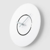 Pinselstriche, Zen-Kreis, Minimalist Große Wanduhr (Winkel)