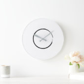 Pinselstriche, Zen-Kreis, Minimalist Große Wanduhr (Zuhause)