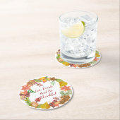 Pinselstrichkunst für Erntedank Runder Pappuntersetzer (Vor Ort)