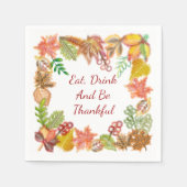 Pinselstrichkunst für Erntedank Serviette (Vorderseite)