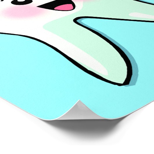 Pinselstrichkunst und Fallout-Zahnarztkunst Poster (Ecke)