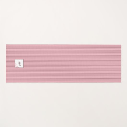 Pinselstrichleiste Rose Spitze Anfangsskriptmonogr Yogamatte (Vorderseite (Horizontal))
