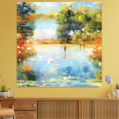 Pinselstrichmagie Leinwanddruck (Insitu (Wohnzimmer))