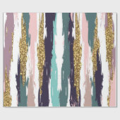 Pinselstrichmuster in grundigen Wasserfarben Geschenkpapier (Flach)