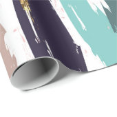 Pinselstrichmuster in grundigen Wasserfarben Geschenkpapier (Rolleneckpunkt)