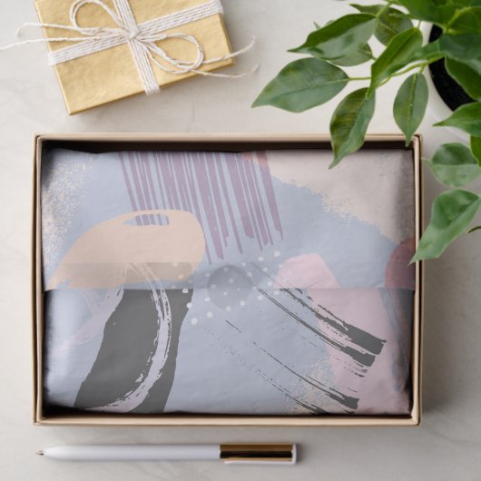 Pinselstrichmuster in Pastellfarben Seidenpapier (Geschenk)