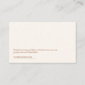 Pinselstrichstrich QR Code Danke Kartendiskontcode Visitenkarte (Rückseite)