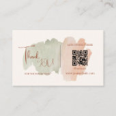 Pinselstrichstrich QR Code Danke Kartendiskontcode Visitenkarte (Vorderseite)