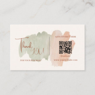 Pinselstrichstrich QR Code Danke Kartendiskontcode Visitenkarte