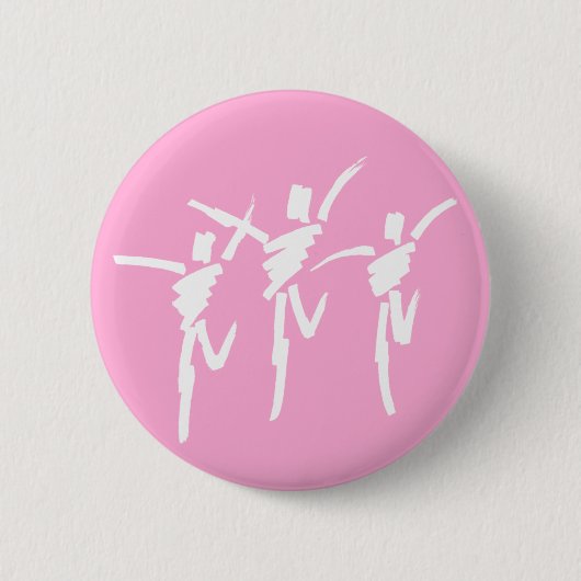 Pinselstrichtaste Dance Trio Button in Rosa (Vorderseite)