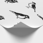 Pinselstrichvogel mit Vintager, nahtloser Musterko Geschenkpapier (Ecke)
