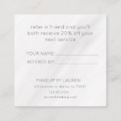 Pinseltypografie | Loyalitätskarte Quadratische Visitenkarte (Rückseite)