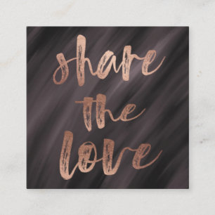 Pinseltypografie Loyalitätskarte Quadratische Visitenkarte