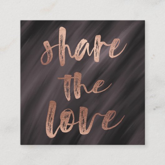 Pinseltypografie | Loyalitätskarte Quadratische Visitenkarte (Vorderseite)