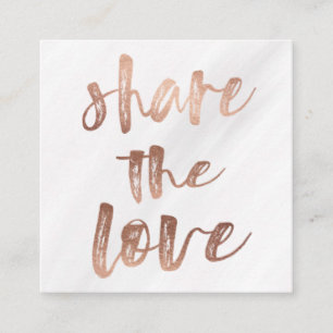 Pinseltypografie Loyalitätskarte Quadratische Visitenkarte