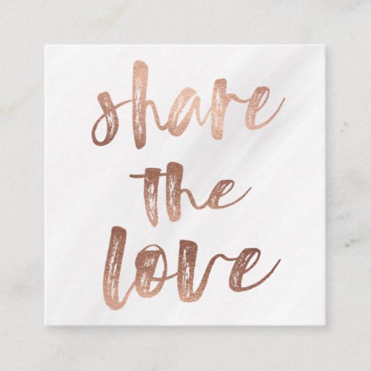 Pinseltypografie | Loyalitätskarte Quadratische Visitenkarte (Vorderseite)