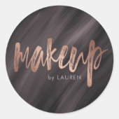 Pinseltypografie ⎢ Makeup Monogram Aufkleber (Vorderseite)