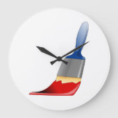 Pinseluhr Große Wanduhr (Vorderseite)
