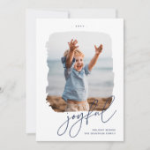 Pinselunterschrift | Freude | FOTO Feiertagskarte (Vorderseite)