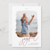 Pinselunterschrift | Freude | FOTO Feiertagskarte (Vorderseite)