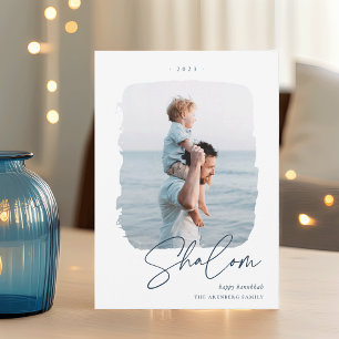 Pinselunterschrift Hanukkah-Foto Feiertagskarte