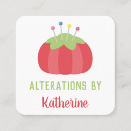 Pinselveränderungen von Dressmakern handgemacht Quadratische Visitenkarte