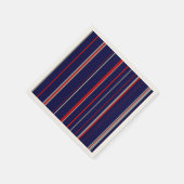 Pinstreifen, rot, Marine, grau Serviette (Ecke)