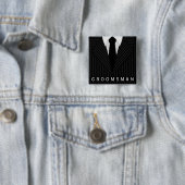 Pinstriche Anzug Bachelor Parco Civico-Ciani Trauz Button (Beispiel)