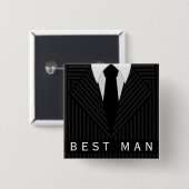 Pinstriche Anzug Bachelor Parco Civico-Ciani Trauz Button (Vorne & Hinten)