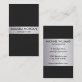 Pinstriche / Silber Visitenkarte (Vorne/Hinten)