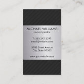 Pinstriche / Silber Visitenkarte (Rückseite)