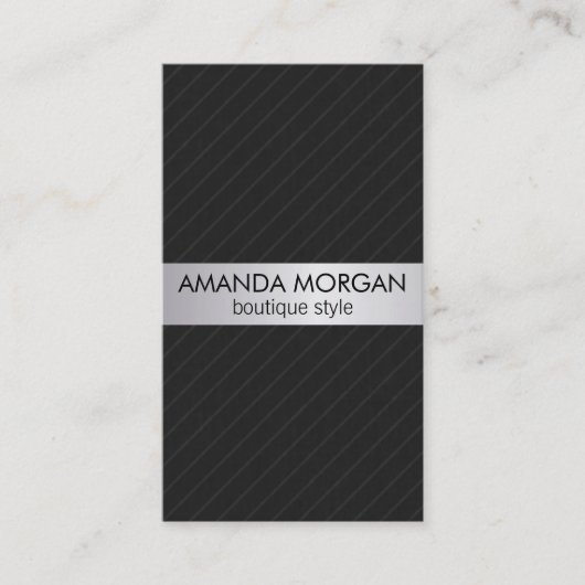 Pinstriche / Silber Visitenkarte (Vorderseite)