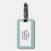 Pinstrichgepäckanhänger mit personalisierbarem Mon Gepäckanhänger (Rückseite vertikal)