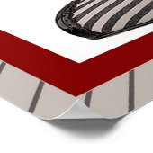 Pinstrichschuh mit Anführungszeichen Poster (Ecke)