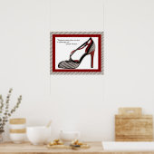 Pinstrichschuh mit Anführungszeichen Poster (Küche)