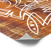 Pinstrick Shrunken Head Tiki Poster (Ecke)